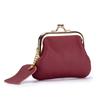 Monedero pequeño retro de cuero genuino para mujer, estilo nuevo europeo y americano, capa superior de piel de vaca, monedero, bolsa de almacenamiento, mini monedero con clip