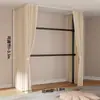 Barra de Soporte de Piso a Techo, Perchero de Pie para Ropa de Dormitorio, Armario de Metal Fácil de Ensamblar, Estante de Almacenamiento Engrosado para Balcón