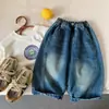 Jeans para Niños 2026 Nuevo Otoño Pantalones Rectos Sueltos Elegantes para Niñas Pantalones Anchos Casuales Guapos para Niños Pequeños
