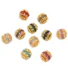 Tk nuevo estilo hueco colorido diamante redondo cuenta moda creativa perla cadena cuenta DIY cadena cuenta bolígrafo llavero trabajo pesado cuentas sueltas