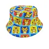 Chapéu de Pescador Estampado Transfronteiriço, Reversível, Unissex, Chapéu de Sol para Uso Externo, Chapéu Bucket Tendência com Desenho