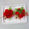 Suministros de Boda al por Mayor Ramillete de Boda Flocado Ramillete Creativo de Rosa Artificial para Novio Nuevo