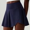 Saia-Shorts de Tênis Cross-Border com Sensação de Segunda Pele, Secagem Rápida, para Mulheres, Tamanho Grande, Elástica, Anti-Exposição, para Yoga, Fitness, Corrida, Esportes