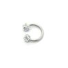 Venda Direta da Fábrica Argola para Lábio Círculo Completo Diamantado Dupla Ponta Anel Espiral de Aço Inoxidável Joia de Piercing Estilosa Liga de Titânio Transfronteiriço