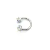 Venta Directa de Fábrica Acero Inoxidable Completo Diamante Herradura Anillo de Nariz Joyería Bola de Barro Tachuela de Nariz Tachuela de Labio Amazon Piercing Corporal