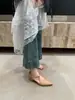 Sapatos Mary Jane Salto Grosso Estilo Retro Chuyuji para Mulheres 2026 Bico Fino Trama Vazada Tira em T Sola Grossa Couro Macio