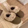 Chinelos de Algodão com Laço e Solas Grossas, Novo Estilo Inverno 2026, Atacado, Forrados com Lã, Quentes, Pelúcia, Moda Neve, Chinelos Peludos