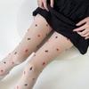 Medias ultrafinas con elemento navideño pequeño y lindo para mujer, color blanco leche, dulces, finas, color carne, negras, sexys
