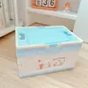 Nueva Cesta Portátil Plegable para Camping al Aire Libre, Picnic, Caja de Almacenamiento Portátil de Plástico con Tapa, Cesta de Almacenamiento Kuromi
