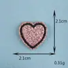 Parche Bordado de Estrella de Cinco Puntas y Corazón en Colores Macaron, Parche Autoadhesivo DIY, Pegatina de Tela para Ropa, Bolsos y Diarios, Lindo