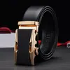 Cinturón de cuero de vaca de capa superior para hombre, cinturilla de hebilla automática moderna, cinturón casual de negocios elegante y de alta gama para hombre