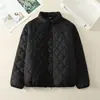 Nueva chaqueta de algodón con cuello alto para otoño e invierno, abrigo ligero de algodón, prenda exterior casual y cálida para ir al trabajo, chaqueta de algodón de corte holgado para madres