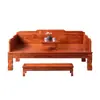 Cama Luohan, Muebles de Olmo Estilo Chino de Madera Maciza, Sofá para Sala de Estar, Juego de Colchón para Apartamento Pequeño, Juego de Tres Piezas, Sofá Estilo Zen para Casas de Huéspedes