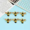 Accesorios de Joyería de Aleación Personalizados Lindos con Puntos Diamante Abejita Aceite Goteando Accesorios para Pulsera Collar Llavero Colgante DIY
