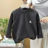 Camiseta básica de cuello semi-alto con forro polar para niños, nuevo estilo coreano de otoño e invierno, top de forro polar elegante de una pieza para niños y niñas, venta al por mayor de fábrica