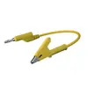 Cable de Prueba con Pinza de Cocodrilo de Cabeza de Linterna de Cobre de 4 mm con Cable de Conexión para Multímetro Re-enchufable J70054-B