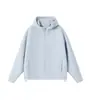 380G Algodón Diamante Manga Raglán Retro Funcional de Moda Marca con Capucha Cremallera Holgado Casual Versátil Unisex