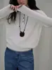 JicoutureI00 Suéter de Punto Trenzado de Lana con Media Cremallera Ropa de Punto para Mujer Otoño Manga Larga Capa Base Ropa Interior