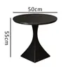 Mesa auxiliar de pizarra de lujo ligero, mesa de centro pequeña, mesa de esquina para sofá de sala de estar de mármol, mesita redonda pequeña móvil para balcón, mueble auxiliar
