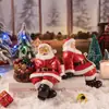 Decoración del Hogar Transfronteriza Cuidadosamente Seleccionada Artesanías de Resina Escultura de Papá Noel Navideño Decoraciones Artísticas de Lujo Ligero Nórdico