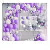Centro comercial escolar cadena de globos de aniversario traje decoración de cumpleaños boda corona de globos pared de fondo arco cadena de globos