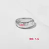 En stock anillo de dedo de estrella de diamante liso estilo europeo y americano personalidad moda temperamento todo partido sentido de alta gama de la moda antigua dedo