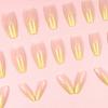 Leche Huhu cálido degradado amarillo ropa de principios de primavera uña chica simple blanco lujo ligero lindo estudiante manicura desmontable