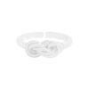 1565 Diseño de Lujo Accesible en Nicho Estilo K Anillo de Bobinado Cruzado Multicapa Plata de Ley S925 Anillo Abierto de Plata para Mujer
