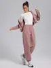 Nuevo traje deportivo cálido de forro polar para correr de otoño e invierno para mujer, chaqueta corta con cremallera de ajuste holgado, conjunto de yoga y fitness