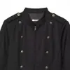 Ropa de mujer al por mayor estilo europeo y americano INS transfronterizo abrigo corto retro ajustado con hebilla de Napoleón 160098