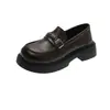 Nuevos Mocasines para Mujer Estilo Universitario sin Cordones Suela Suave Primavera y Otoño Tacón Grueso Zapatos de Cuero Retro Estilo Británico 2026