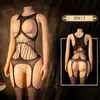 Estilo Europeo y Americano Lencería Sexy Camisola de Encaje Body Completo Atuendo de Malla Transfronterizo para Mujer Jacquard de Encaje Lencería Erótica