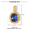Corazón Francés Zirconio Trébol de Cuatro Hojas Colgante DIY Acero Inoxidable Collar Robot Femenino Accesorios de Joyería Acero de Titanio