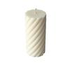 Vela Cilíndrica Espiral Columna Cera Regalo Creativo Ambiente Festivo Artesanía Personalizada Espiral Patrón Vertical Geométrico Aromática