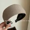 Diadema Ancha de Punto Simple Estilo Coreano para Mujeres con Corona Alta, Diadema de Presión, Diadema de Moda Personalizada, Pasador, Accesorio para el Cabello de Otoño