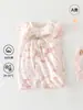 Mameluco de manga corta para bebé niña Verano Delgado Ropa para bebé Ropa para niña para salir Algodón puro Clase A Ropa para gatear para recién nacidos