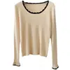 Camiseta Longa de Renda para Mulheres Plus Size que Esconde a Barriga, Novo Estilo Primavera e Outono 2025, Corte Amplo, Emagrecimento, Top Fashion