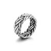 Anillo Tejido de Amor Joker de Moda Vintage Personalizado Chapado al Vacío Trenzado Retorcido Acero Inoxidable Anillo para Hombre