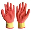 Guantes de protección laboral hilo gris 10 agujas guantes azules arrugados engrosados antideslizantes recubrimiento de inmersión resistentes al aceite protectores guantes de jardín