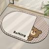Alfombra de Baño de Barro Diatomeas Alfombra Doméstica para Inodoro Felpudo para Puerta de Baño Espesada Fuerte Absorción de Agua Antideslizante Alfombrilla de Piso para Baño