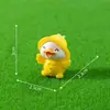 Transformação de Paisagem em Miniatura Dinossauro Pato Figura Fofa Decoração de Jardim DIY Ornamento para Painel de Carro