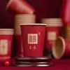 Vasos de papel para bodas, vasos desechables para celebraciones, rojos, vasos de papel engrosado para banquetes de bodas, vasos de papel para uso doméstico para bodas, una colección completa de artículos para bodas