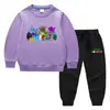 2023 Primavera y otoño nueva ropa infantil transfronteriza suéter para niños pantalones de dibujos animados conjunto de dos piezas bebé algodón traje de manga larga