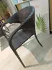 Balcón dos sillas una mesa mesa de centro de ratán tejido mesa y sillas de patio jardín mesa cuadrada mesa de té terraza de ocio silla de ratán mesa para tomar el té