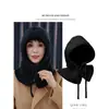 Gorro y Bufanda Todo en Uno Gorro 2025 Otoño e Invierno Nuevo Estilo Protección para el Cuello Bufanda de Lana Cálida Elegante Estilo Coreano Boina Tejida