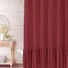 Suministro transfronterizo de falda de lino con volantes combinada con cortinas de ducha, cortinas divisorias de ducha para baño, cortinas de baño impermeables