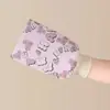 Guante de baño exfoliante duradero y simple, un guante de frotación de doble capa sin dolor para una limpieza fácil y la eliminación de piel muerta
