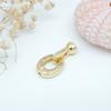 Acessórios de joias faça você mesmo Micro diamante fivela oval T quadrado zircônio pérola colar pulseira fivela escada fivela oval quadrada