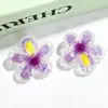 Accesorios de resina de flor translúcida brillante simulada para joyería DIY, pegamento de crema hecho a mano, zapatos con agujeros, pasadores para el cabello y accesorios para el cabello
