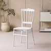 Cadeira de jantar de plástico branca, mesa e cadeiras de jantar modernas minimalistas, cadeiras para banquetes e casamentos, empilháveis para uso doméstico e comercial